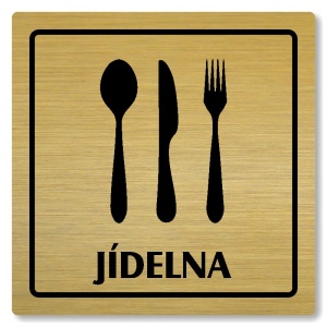 Jídelna, 118x118mm, zlatá, Arizona